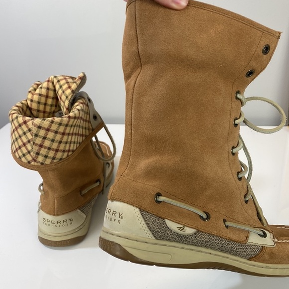 Sperry Top Siders LadyFish Fold Down Lace Up Boots Size 8 - Picture 12 of 16